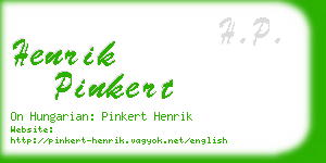 henrik pinkert business card